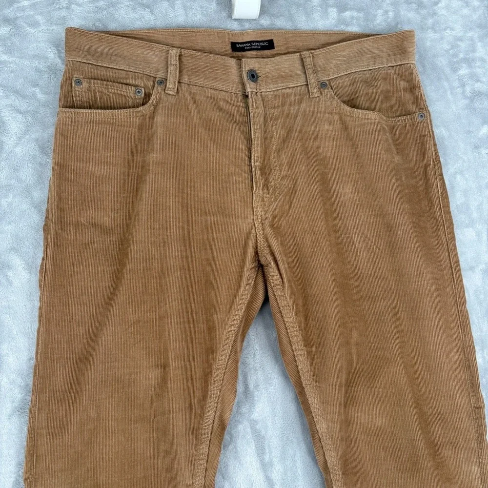 Banana‎ Republic Corduroy Pants Tan Pima Cotton Straight Men 34x30 Fits 35x30.5